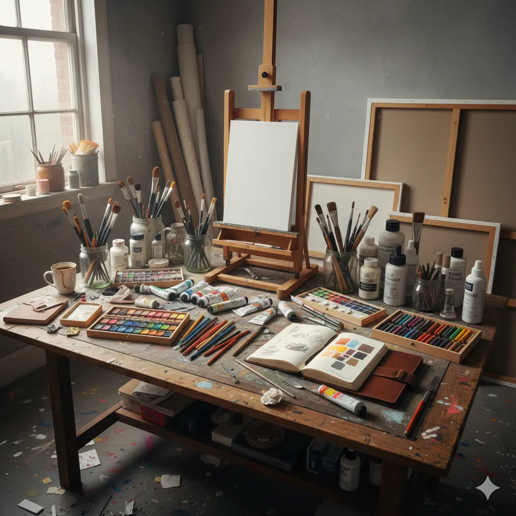 Professional art supplies and materials